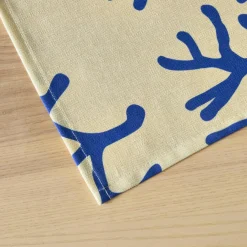 Nappe De Table|EMINZA Nappe rectangulaire coton enduit (150 x 350 cm) Moorea e Bleu