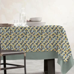 Nappe De Table|EMINZA Nappe rectangulaire coton enduit (150 x 250 cm) Mafalda Multicolore