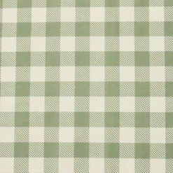 Nappe De Table|EMINZA Nappe rectangulaire coton enduit (150 x 350 cm) Vichy Vert sauge