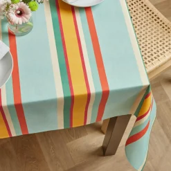 Nappe De Table|EMINZA Nappe rectangulaire coton enduit (150 x 250 cm) Cervione Multicolore