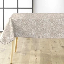 Nappe De Table|douceur d'intu017drieur Nappe rectangulaire enduite PVC (140 x 240 cm) Carella he Blanc