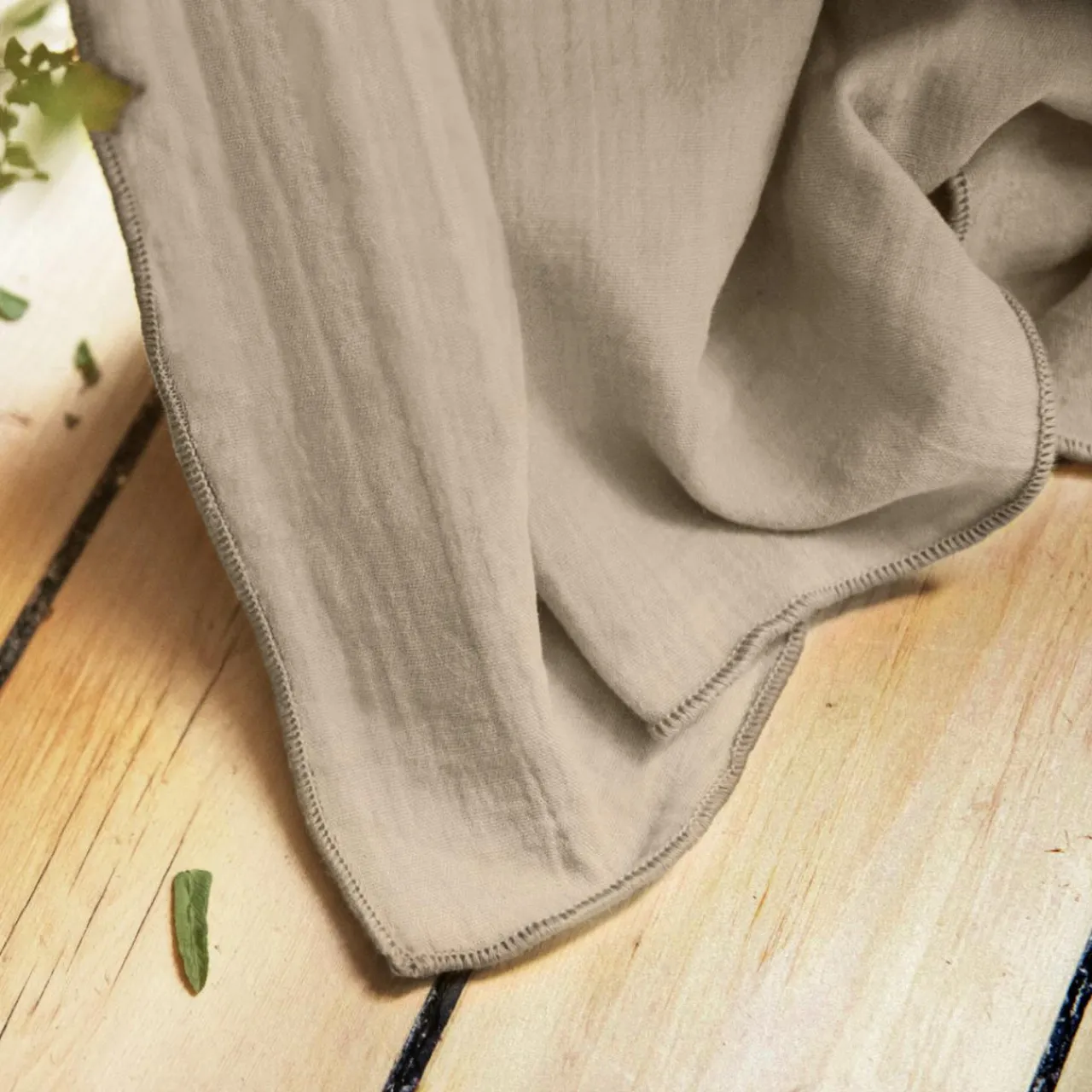 Nappe De Table|EMINZA Nappe rectangulaire gaze de coton (150 x 350 cm) Gaïa Ficelle