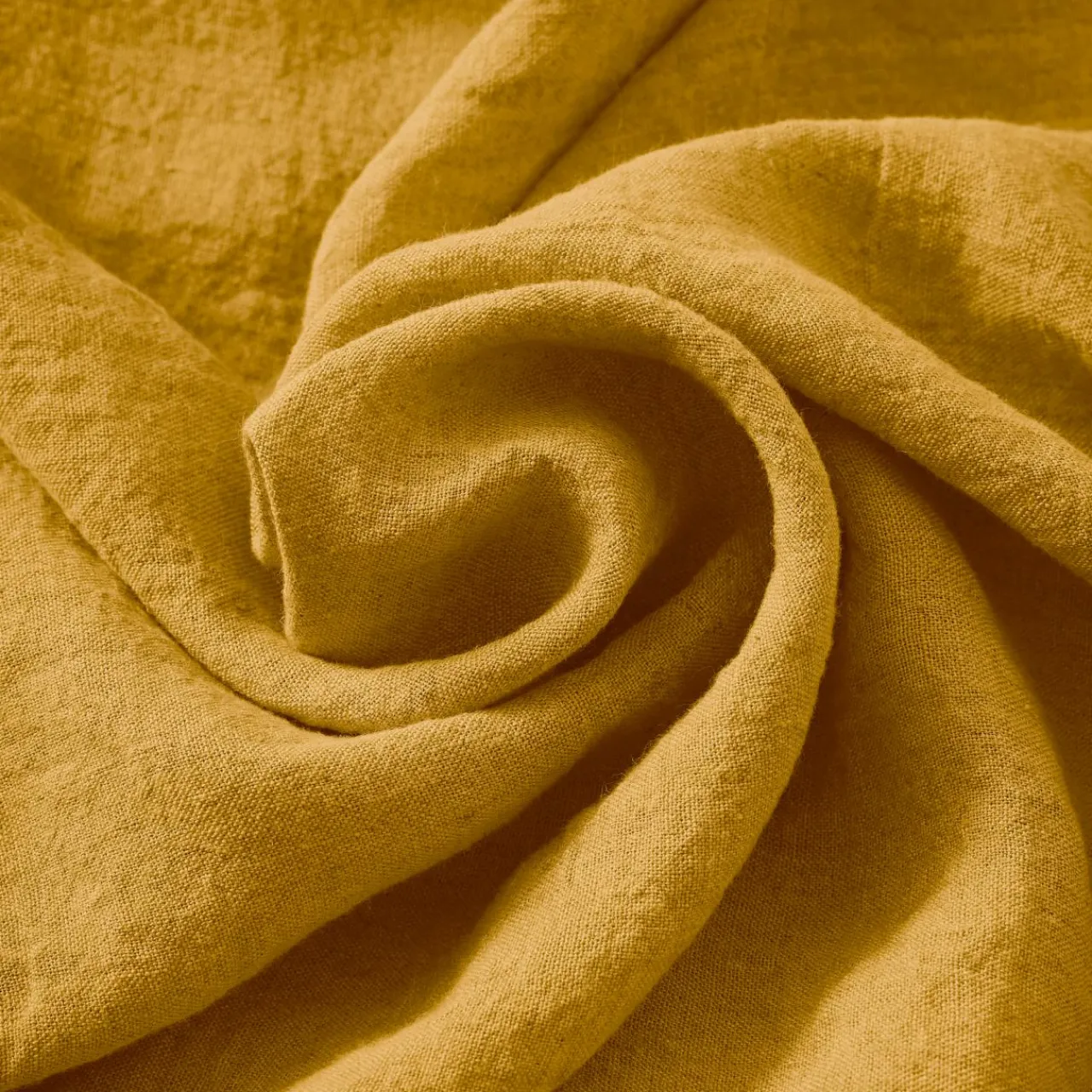 Nappe De Table|EMINZA Nappe rectangulaire lin lavé (170 x 350 cm) Louise Jaune moutarde