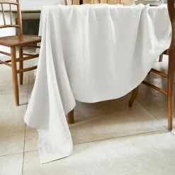 Nappe De Table|EMINZA Nappe rectangulaire lin lavé (170 x 350 cm) Louise he Blanc