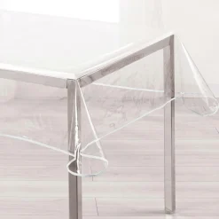 Nappe De Table|DOUCEUR D'INTERIEUR Nappe rectangulaire toile cirée transparente (140 x 240 cm) Garden he Blanc