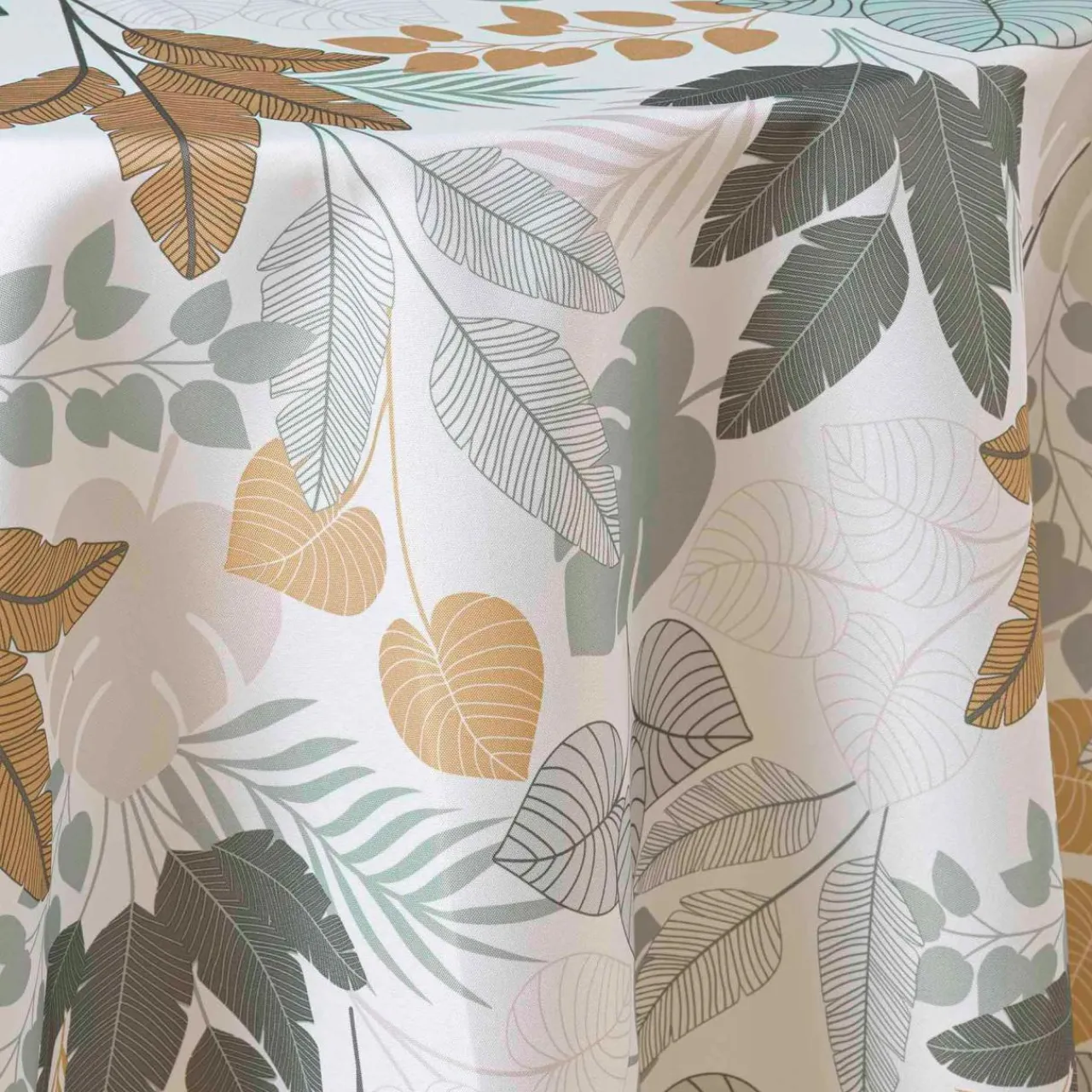 Nappe De Table|douceur d'intu017drieur Nappe ronde antitache (180 cm) Fidji e Vert