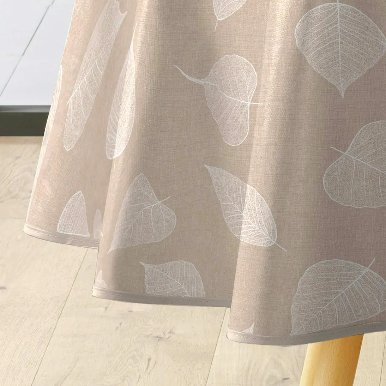 Nappe De Table|douceur d'intu017drieur Nappe ronde enduite PVC (160 cm) Feuillys he Blanc