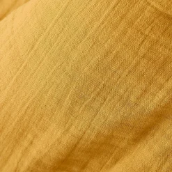 Nappe De Table|EMINZA Nappe ronde gaze de coton (180 cm) Gaïa Jaune safran