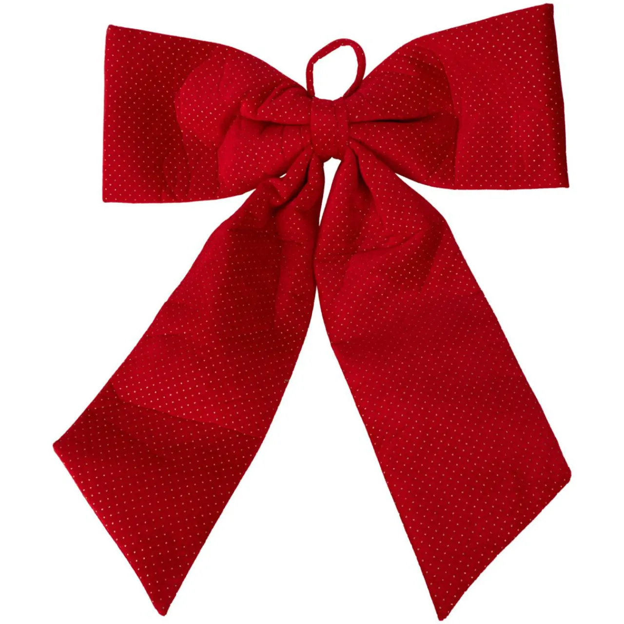 Personnage, Objet Grand Format|Décoration De Sapin|KOOPMAN Noeud de Noël Géant (H80 cm) Velvet Rouge