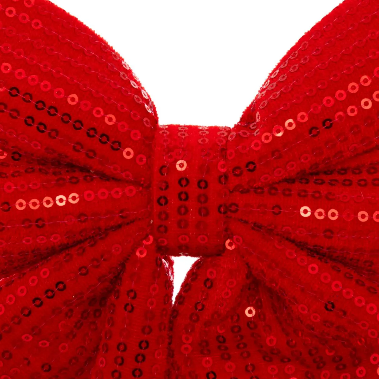 Décoration De Sapin|JJA Noeud de Noël (H24 cm) Prestige sequins Rouge