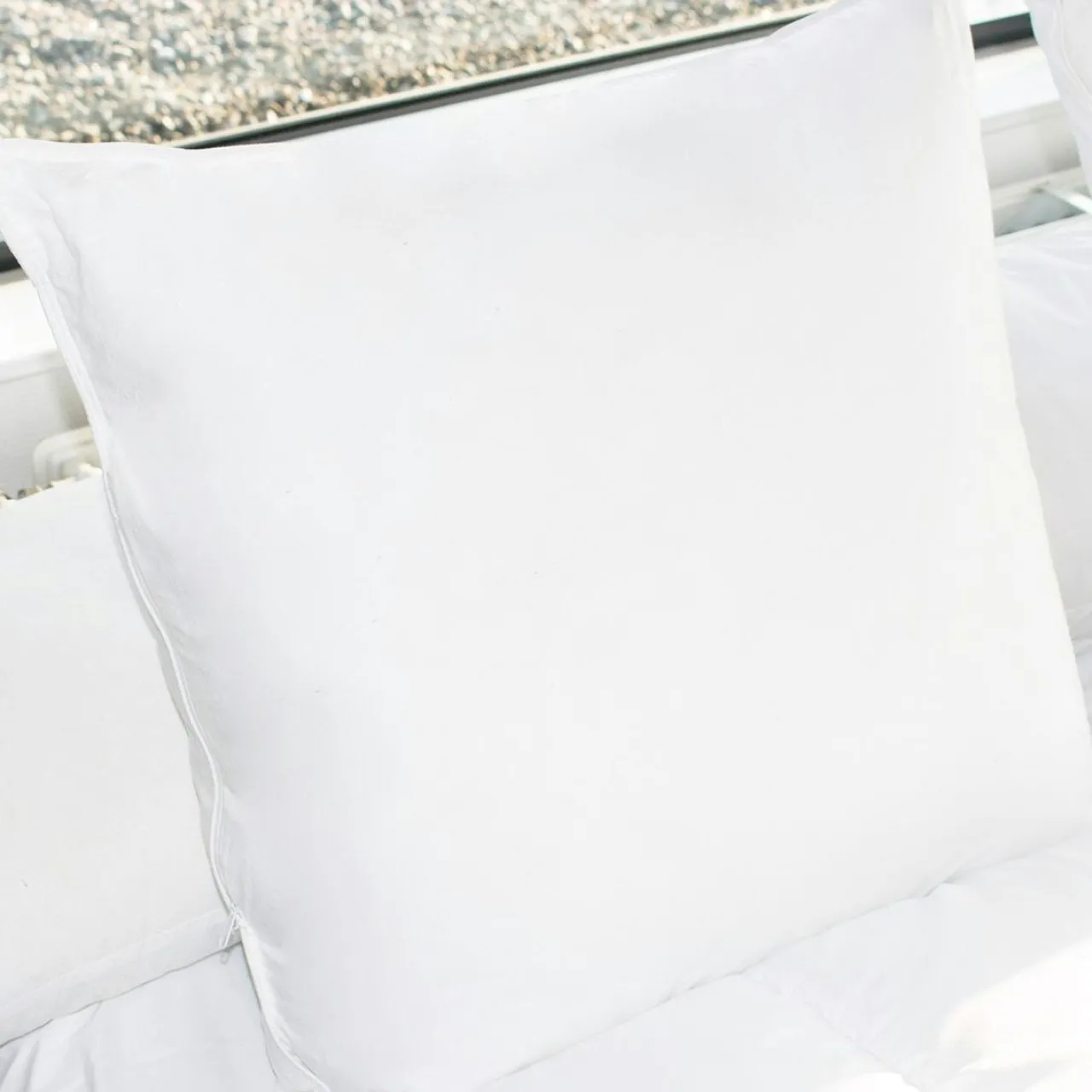 Couette, Oreiller, Traversin|EMINZA Oreiller carré (60 x 60 cm) Mémoire de forme Blanc