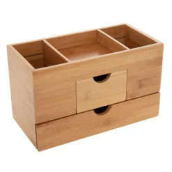 Panier Et Organisateur|Accessoire Salle De Bain|ATMOSPHERA Organisateur de maquillage Natureo Bambou