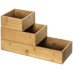 Panier Et Organisateur|Accessoire Salle De Bain|ATMOSPHERA Organisateur de maquillage Tidysmart Bambou