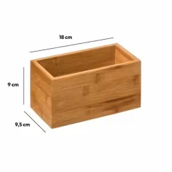 Panier Et Organisateur|Accessoire Salle De Bain|INSTANT D'O Organiseur en bambou (18 x 19 cm) Petit modèle Instant Naturel