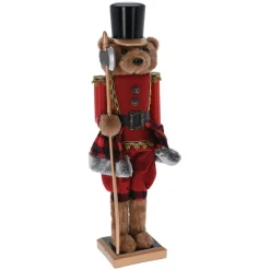 Père Noël, Animaux Et Personnage|KOOPMAN Ours casse-noisette (H60 cm) Misha le soldat Rouge et Noir