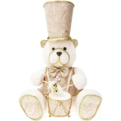 Père Noël, Animaux Et Personnage|KOOPMAN Ours de Noël déco (H33 cm) Majestueux musicien Or