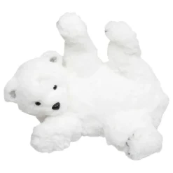 Père Noël, Animaux Et Personnage|Feeric Lights & Christmas Ours polaire déco (H21 cm) Roulade joyeuse Blanc