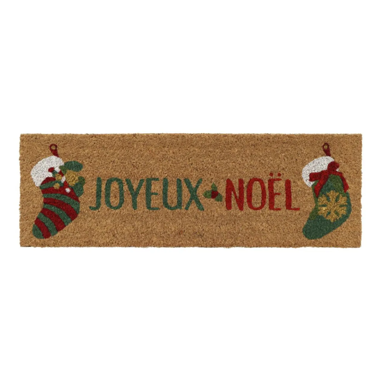 Plaid, Coussin Et Tapis De Noël|LUANCE Paillasson de Noël coco (25 x 75 cm) Chaussettes de Noël Multicolore
