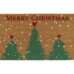 Plaid, Coussin Et Tapis De Noël|LUANCE Paillasson de Noël coco (45 x 75 cm) Christmas Multicolore