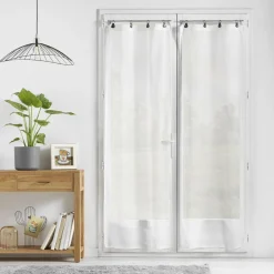 Voilage|douceur d'intu017drieur Paire de voilages anneaux (70 x 200 cm) Linka Blanc
