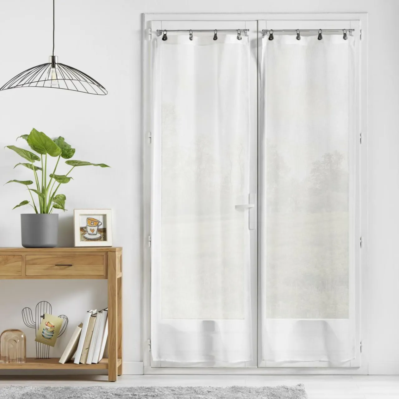 Voilage|douceur d'intu017drieur Paire de voilages anneaux (70 x 200 cm) Linka Blanc