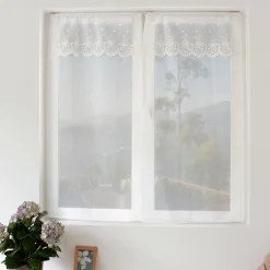 Voilage|ENJOY HOME Paire de voilages passe-tringle (60 x 120 cm) Massala he Blanc