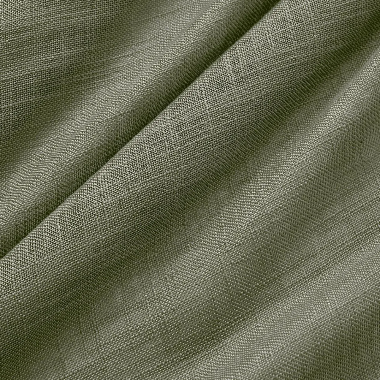 Voilage|EMINZA Paire de voilages passe-tringle effet lin (60 x 120 cm) Robin Vert romarin