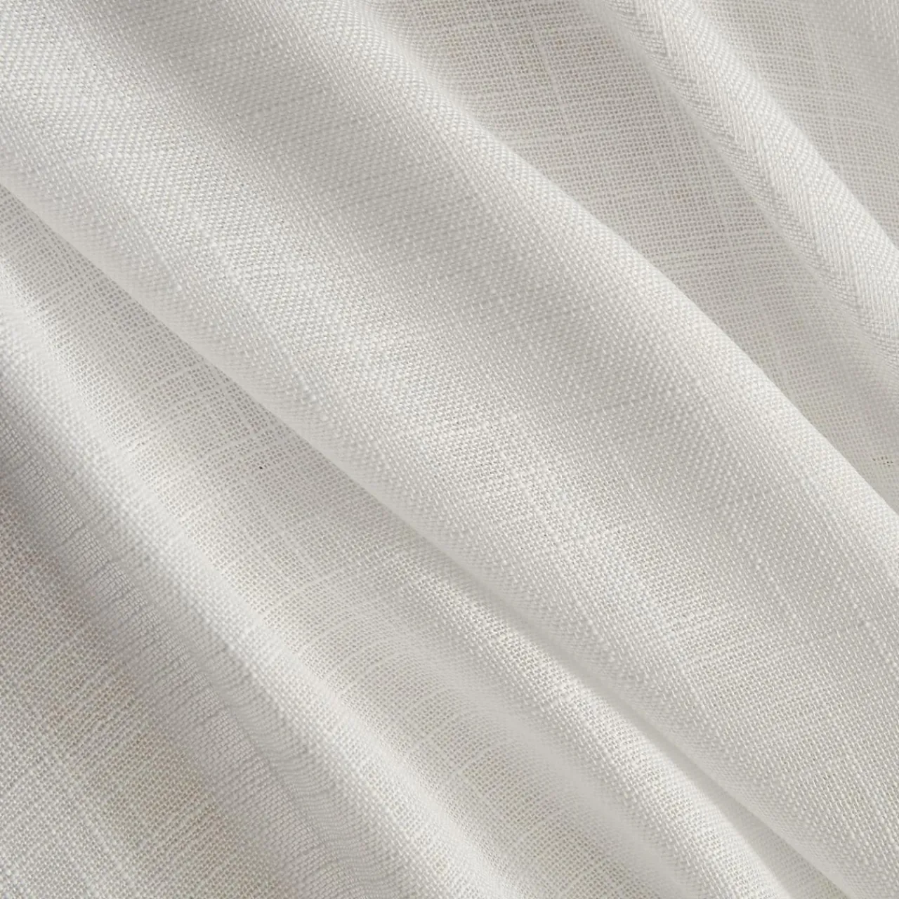 Voilage|EMINZA Paire de voilages passe-tringle effet lin (60 x 120 cm) Robin Blanc