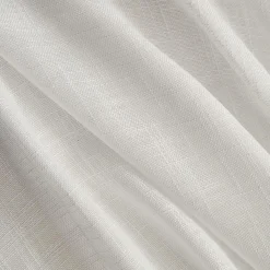 Voilage|EMINZA Paire de voilages passe-tringle effet lin (70 x 200 cm) Robin Blanc