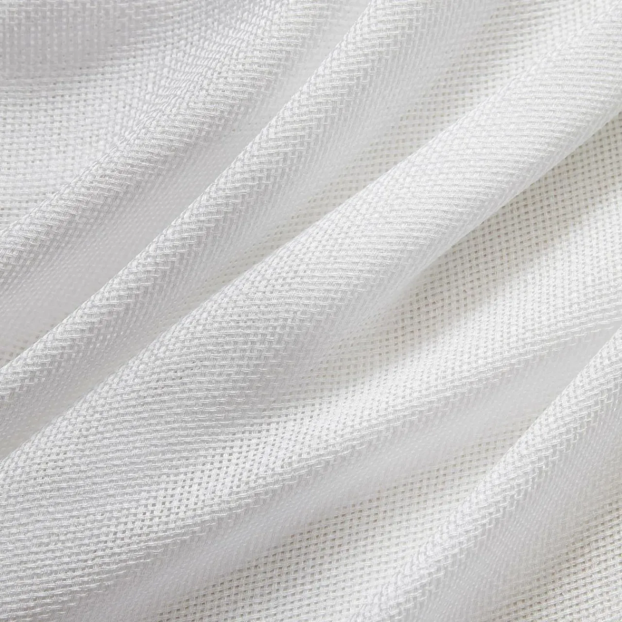 Voilage|EMINZA Paire de voilages passe-tringle effet lin (60 x 90 cm) Luca Blanc