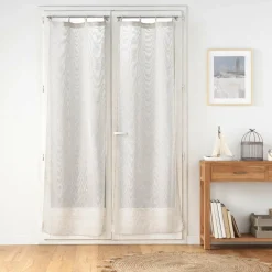 Voilage|douceur d'intu017drieur Paire de voilages tissés œillets bois (70 x 200 cm) Minalisa Beige