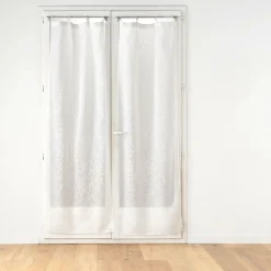 Voilage|douceur d'intu017drieur Paire de voilages tissés œillets bois (70 x 200 cm) Minalisa Blanc