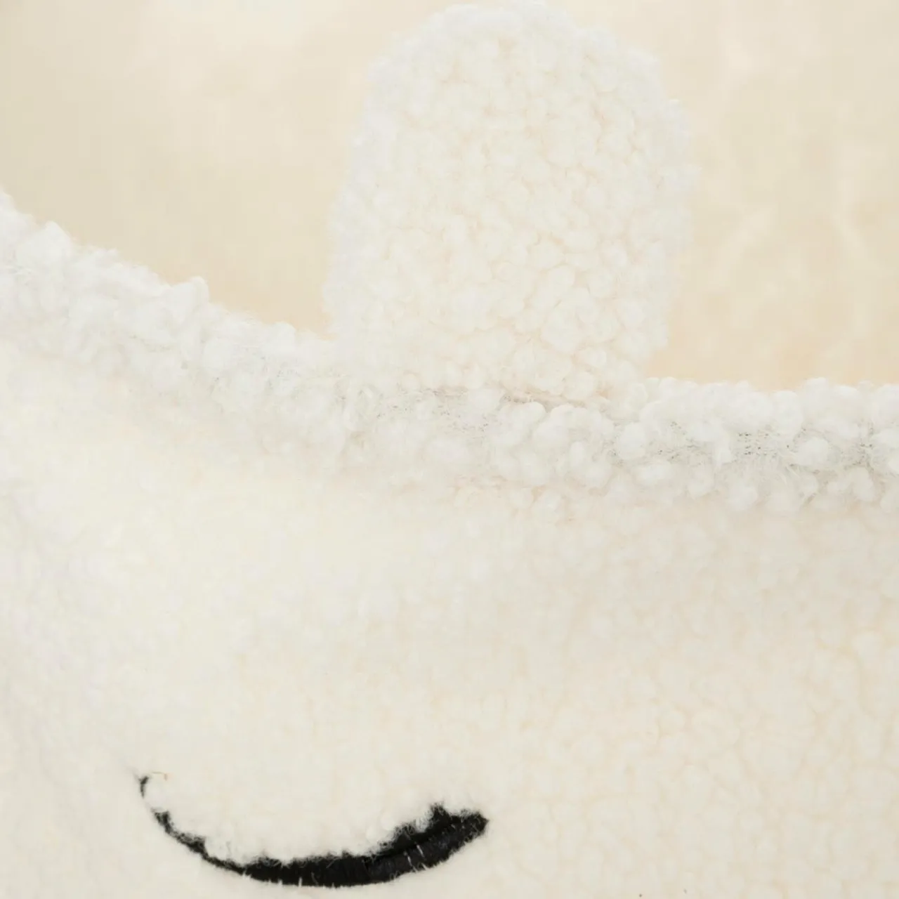 Rangement Enfant|Atmosphera createur d'interieur for kids Panier à jouets (H40 cm) Bouclette Blanc