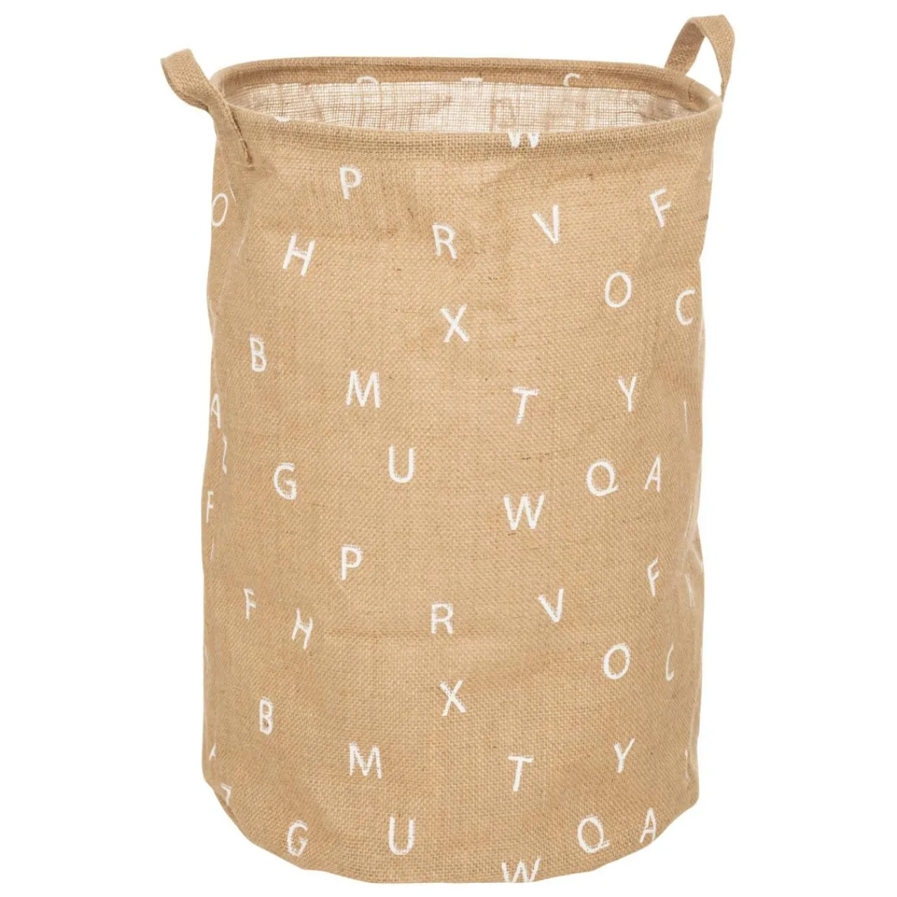 Rangement Enfant|Atmosphera createur d'interieur for kids Panier à jouets jute (35 x 49 cm) Alphabet Beige