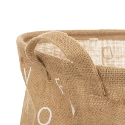 Rangement Enfant|Atmosphera createur d'interieur for kids Panier à jouets jute (35 x 49 cm) Alphabet Beige