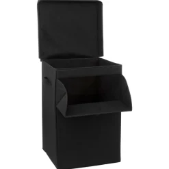 Panier Et Organisateur|Accessoire Salle De Bain|ATMOSPHERA Panier à linge pliable (36 x 36 x 55 cm) Colorama Noir