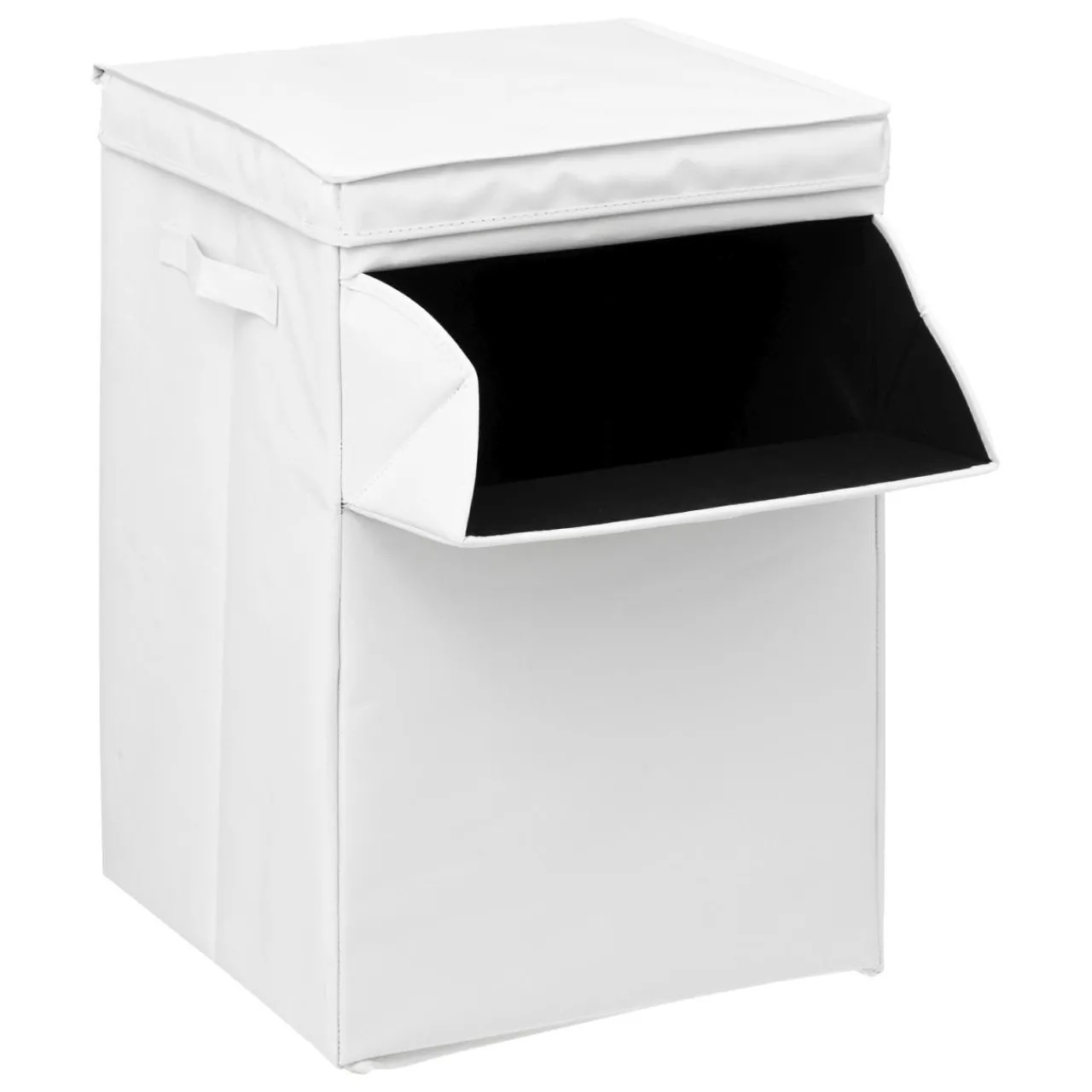 Panier Et Organisateur|Accessoire Salle De Bain|ATMOSPHERA Panier à linge pliable (36 x 36 x 55 cm) Colorama Blanc