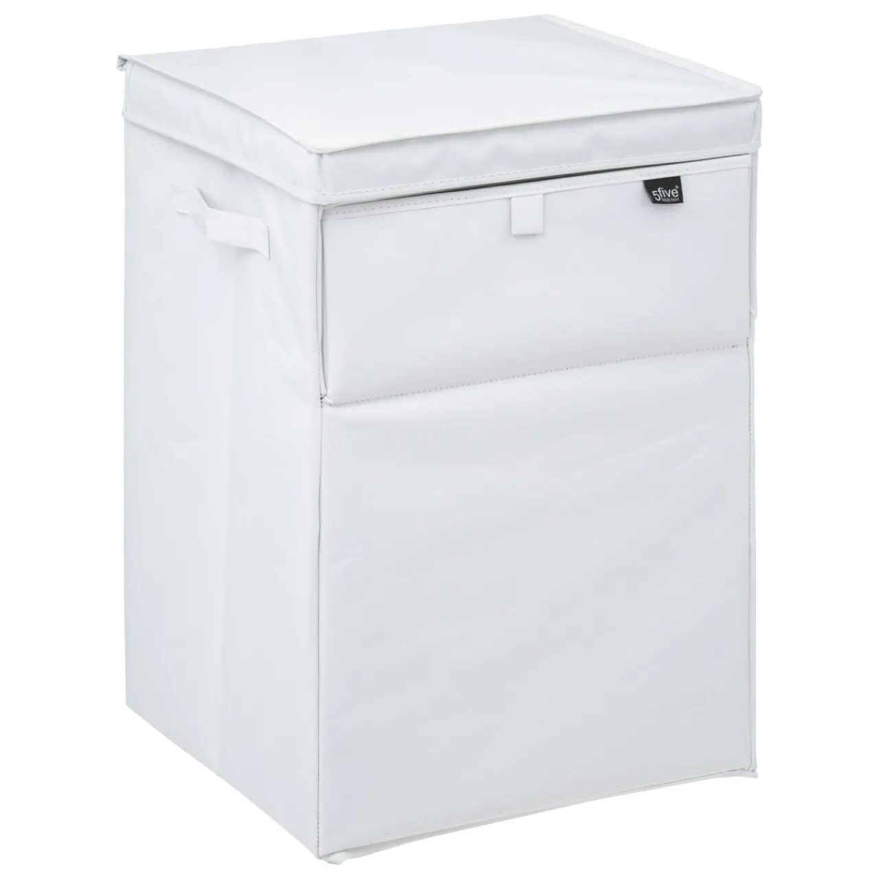 Panier Et Organisateur|Accessoire Salle De Bain|ATMOSPHERA Panier à linge pliable (36 x 36 x 55 cm) Colorama Blanc