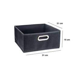 Panier Et Organisateur|ATMOSPHERA Panier de rangement (31 x 15 cm) Helena Gris