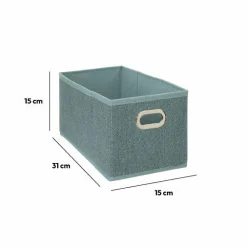 Panier Et Organisateur|5 Five Simply Smart Panier de rangement (15 x 31 cm) Helena Bleu pétrole chiné