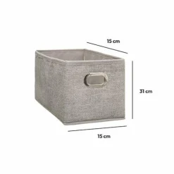 Panier Et Organisateur|ATMOSPHERA Panier de rangement (15 x 31 cm) Helena Beige chiné