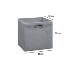 Panier Et Organisateur|ATMOSPHERA Panier de rangement (31 x 31 cm) Helena Gris clair