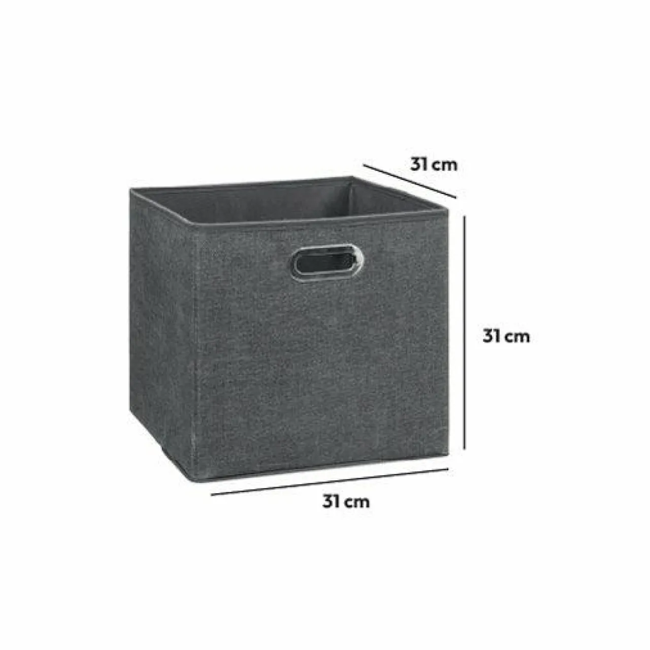 Panier Et Organisateur|ATMOSPHERA Panier de rangement (31 x 31 cm) Helena Gris