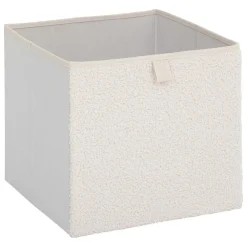 Panier Et Organisateur|Panier Déco|5 Five Simply Smart Panier de rangement (31 x 31 cm) Bouclette Blanc