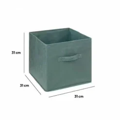 Panier Et Organisateur|5 Five Simply Smart Panier de rangement (31 x 31 cm) Velours Kaki Vert kaki