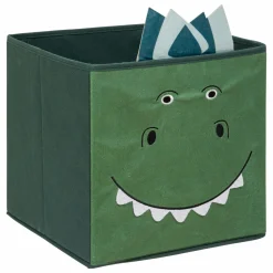 Rangement Enfant|Atmosphera createur d'interieur for kids Panier de rangement enfant (29 x 29 cm) Dino Vert