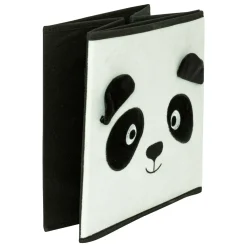Rangement Enfant|Atmosphera cru017dateur d'intu017drieur for kids Panier de rangement enfant velours (29 x 29 cm) Panda Noir