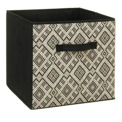 Panier Et Organisateur|ATMOSPHERA Panier de rangement Ethnique et blanc Noir