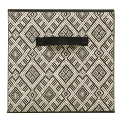 Panier Et Organisateur|ATMOSPHERA Panier de rangement Ethnique et blanc Noir