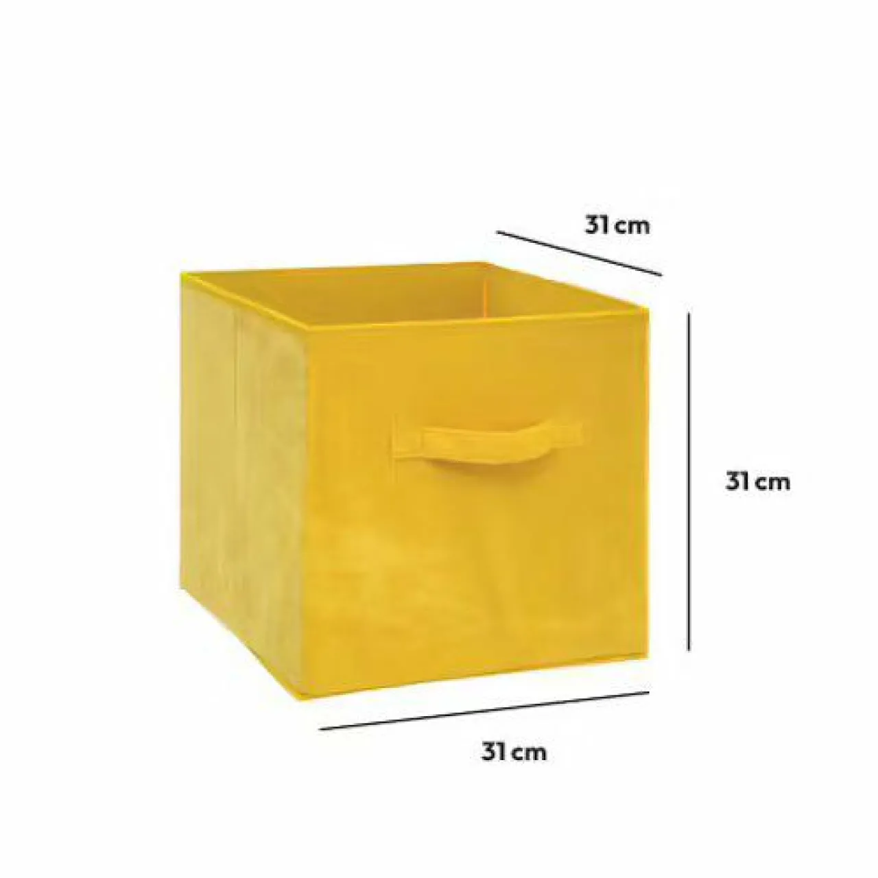 Panier Et Organisateur|ATMOSPHERA Panier de rangement Velouria Jaune